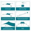 SALTY TRIBE Aeolians Beach Elastic Tent 200x200 cm, Τέντα Παραλίας με Προστασία UV, TRI-073 /Teal