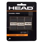 PADEL PRO REGULAR 3X BLACK OVERGRIP PADEL HEAD