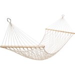 Αιώρα Δικτυωτή Βαμβακερή Μονή με Ξύλο 200x80cm 12333