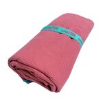 Πετσέτα Θαλάσσης Microfiber 80x195cm Κοτλέ Ροζ/πετρόλ Solart