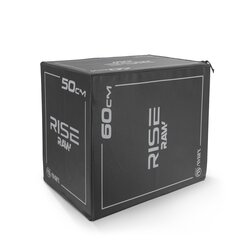 Πλειομετρικό Κουτί Plyo box raw Rise 40x50x60 cm - Μαύρο 95146