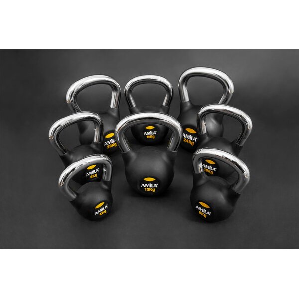 AMILA Kettlebell Rubber Cover Cr Handle 20Kg 44499