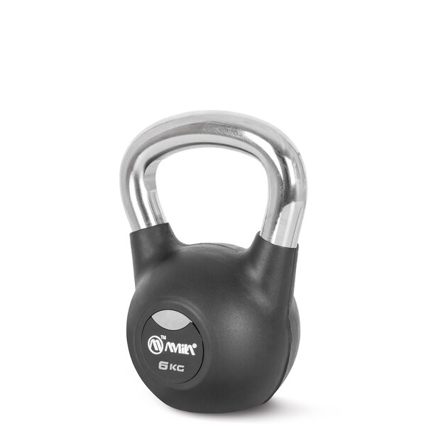 AMILA Kettlebell Rubber Cover Cr Handle 6Kg 44571
