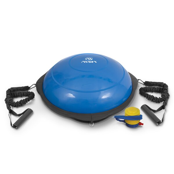 Amila Balance Ball με Ξύλινη Βάση Μπλε 63cm 48192