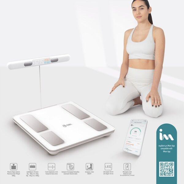 Ζυγαρία Smart με Λιπομέτρηση Amila Fitbody 10 pro 95362