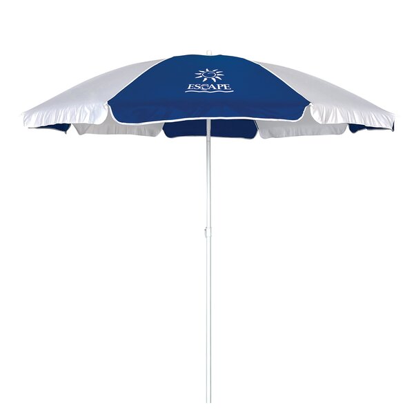 Ομπρέλα Παραλίας 2m 180gsm 8 Ακτίνες 4mm Μπλε/λευκή Κωδ.12024