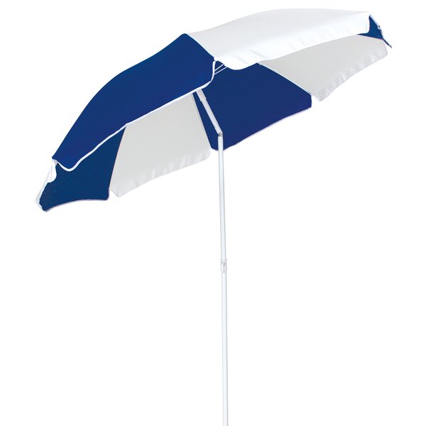 Ομπρέλα Παραλίας 2m 180gsm 8 Ακτίνες 4mm Μπλε/λευκή Κωδ.12024