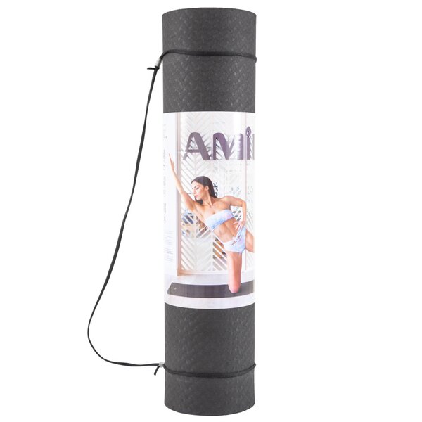Στρώμα Yoga 8mm tpe Μαύρο/γκρι 81772