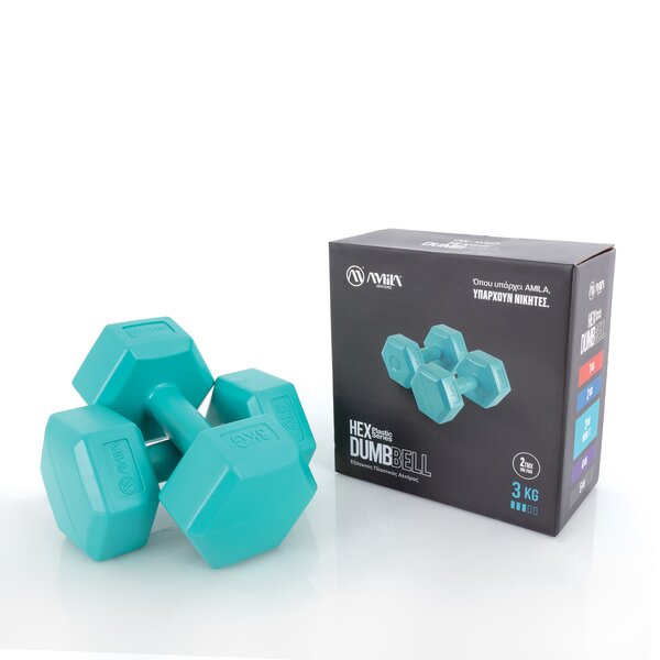 Αλτήρας Εξάγωνος Plastic Series 3,00kg (Ζευγάρι) 44534