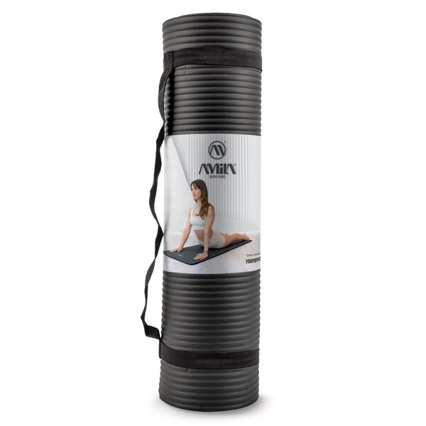 Στρώμα Γυμναστικής NBR 15mm 80Kg 183cm Μαύρο 81776