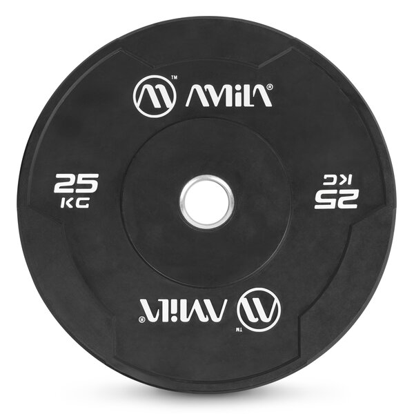 Δίσκος Amila Black w Bumper Slim 50mm 25kg 84845