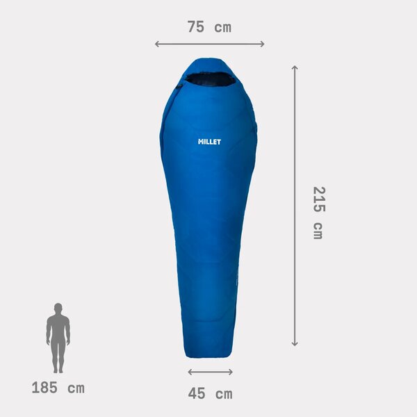 MILLET Baikal 750 Regular, Καλοκαιρινός Yπνόσακος με Αριστερό Φερμουάρ (G), MIC1133_N4333G /Blue