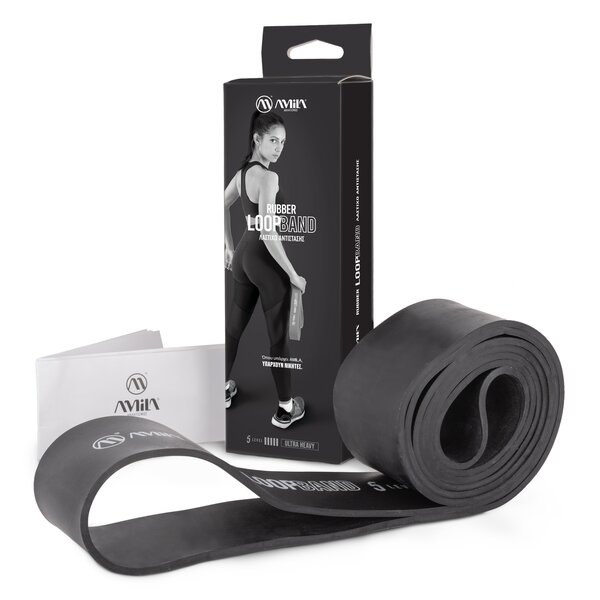 Λάστιχo Αντίστασης Rubber Loop Band Ultra Heavy – Μαύρο 96611