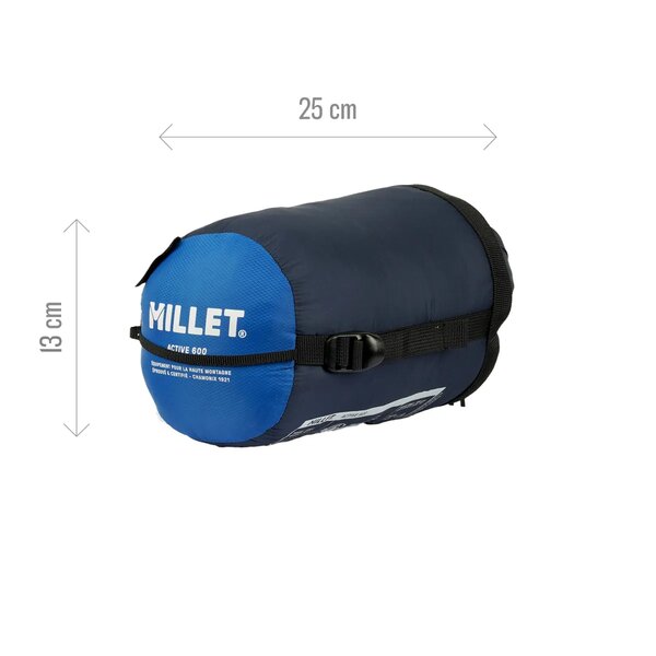 MILLET Active 600G Sleeping Bag, Καλοκαιρινός Υπνόσακος με Φερμουάρ Αριστερά (G), MIC1168-N8599L /Azur Blue