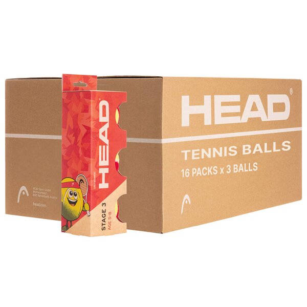Head Stage 3 red Κουτα 16χ3 Ball Μπαλλακια Tennis Κωδ.3121924