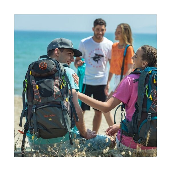 Σακιδιο Trekking 50lt Nylon Μαύρο Maui&sons