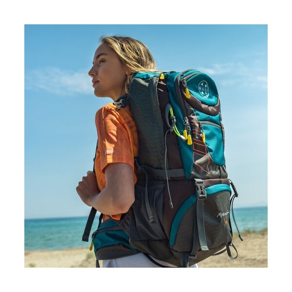 Σακιδιο Trekking 50lt Nylon Πετρόλ Maui&sons