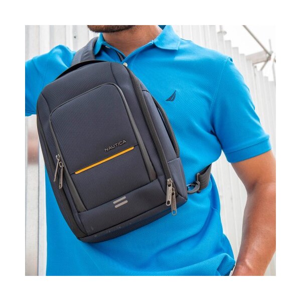 Τσάντα Ώμου Ανδρική 6.5lt Polyester Μπλε Nautica