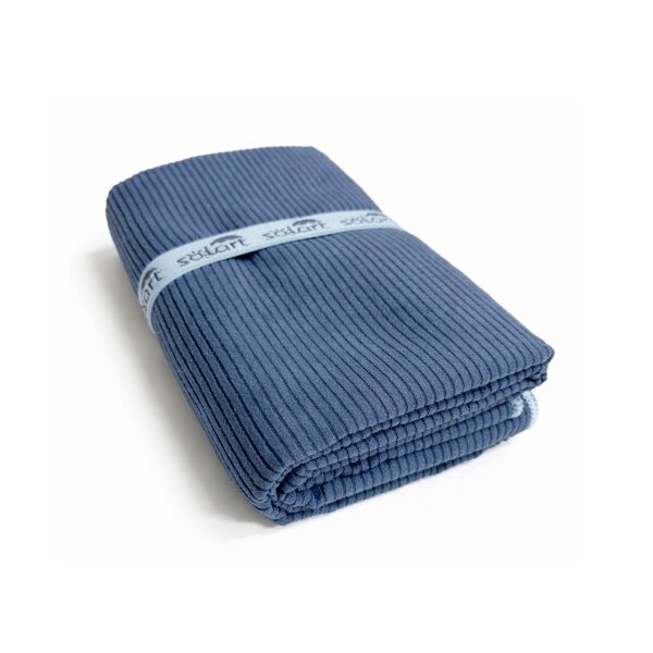 Πετσέτα Θαλάσσης Microfiber 80x195cm Κοτλέ Σκούρο Γκρι/μπλε Solart