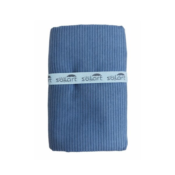 Πετσέτα Θαλάσσης Microfiber 80x195cm Κοτλέ Σκούρο Γκρι/μπλε Solart