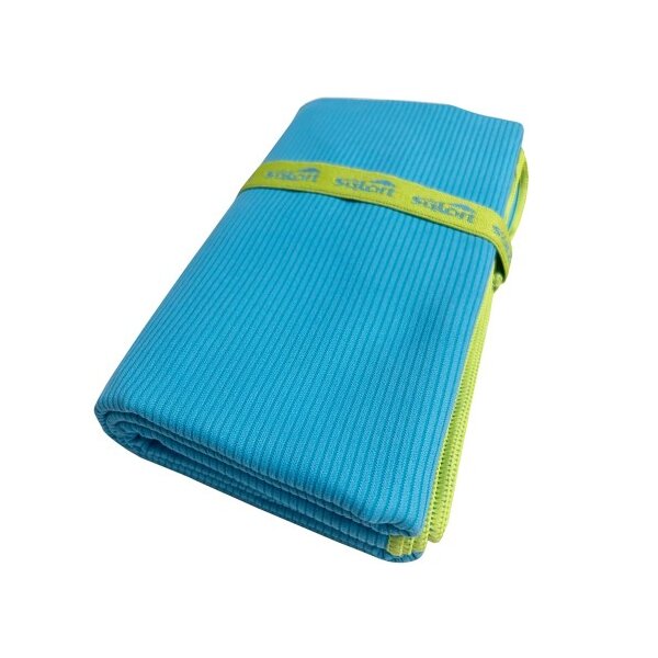 Πετσέτα Θαλάσσης Microfiber 75x150cm Κοτλέ Μπλε/λαχανί Solart